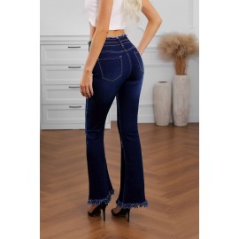 Dark Blue High Rise Flare Jeans Dark Blue High Rise Flare Jeans