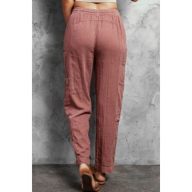 Pink Pocketed Utility Pants Pink Pocketed Utility Pants