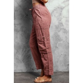 Pink Pocketed Utility Pants Pink Pocketed Utility Pants