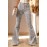 Leopard Print Raw Hem High Rise Flare Pants
