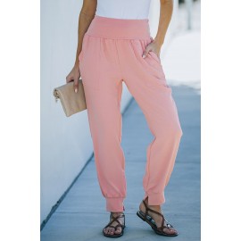 Pink Pocketed Casual Joggers Pink Pocketed Casual Joggers