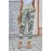 Light Green Camouflage Pocket Casual Pants With Slit