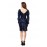 Sequin Frilled Long Sleeve Knee Length Dress