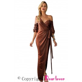 V Neck Split Sequin Evening Prom Gown  V Neck Split Sequin Evening Prom Gown