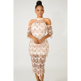 Fringe Sequin Midi Dress Fringe Sequin Midi Dress