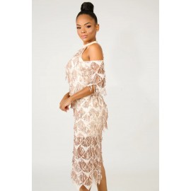 Fringe Sequin Midi Dress Fringe Sequin Midi Dress