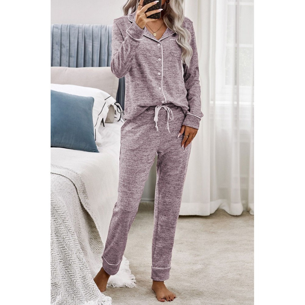 Pink Sound Asleep Button Pajama Set Pink Sound Asleep Button Pajama Set