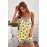 White Lace Trim Sunflower Camisole And Shorts Pajamas Set