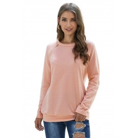 Gold Zip Detail Pink Pullover Sweatshirt Gold Zip Detail Pink Pullover Sweatshirt