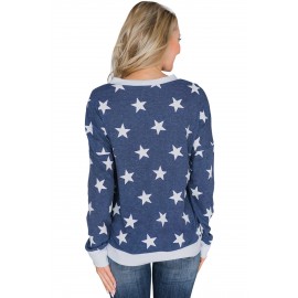 Navy All Over Star Sweatshirt Navy All Over Star Sweatshirt