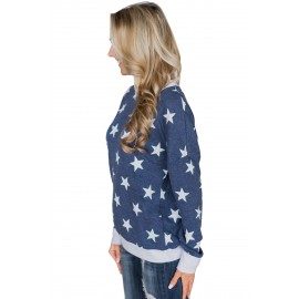 Navy All Over Star Sweatshirt Navy All Over Star Sweatshirt