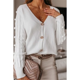 White Buttoned Cardigan